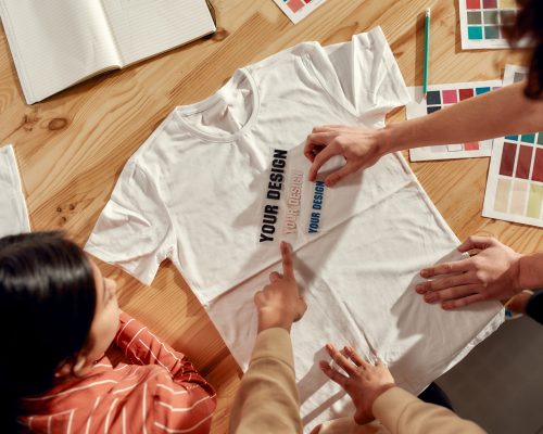 Top,View,Of,Creative,People,Trying,On,Stickers,With,Text, Top,View,Of,Creative,People,Trying,On,Stickers,With,Text,